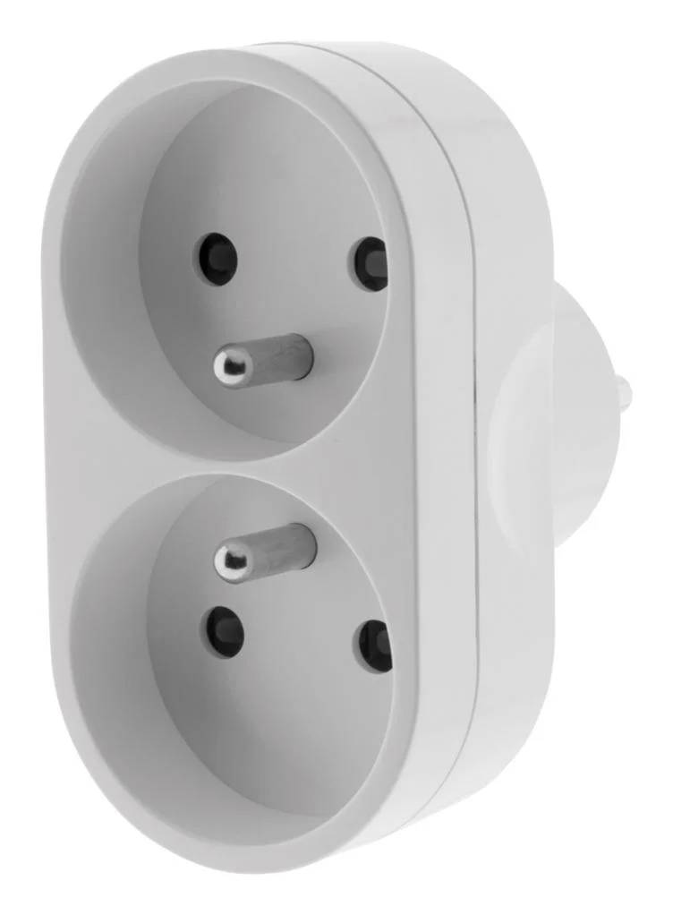 Biplite 2P+T 16A Verticale Blanc – ZENITECH - Image 2