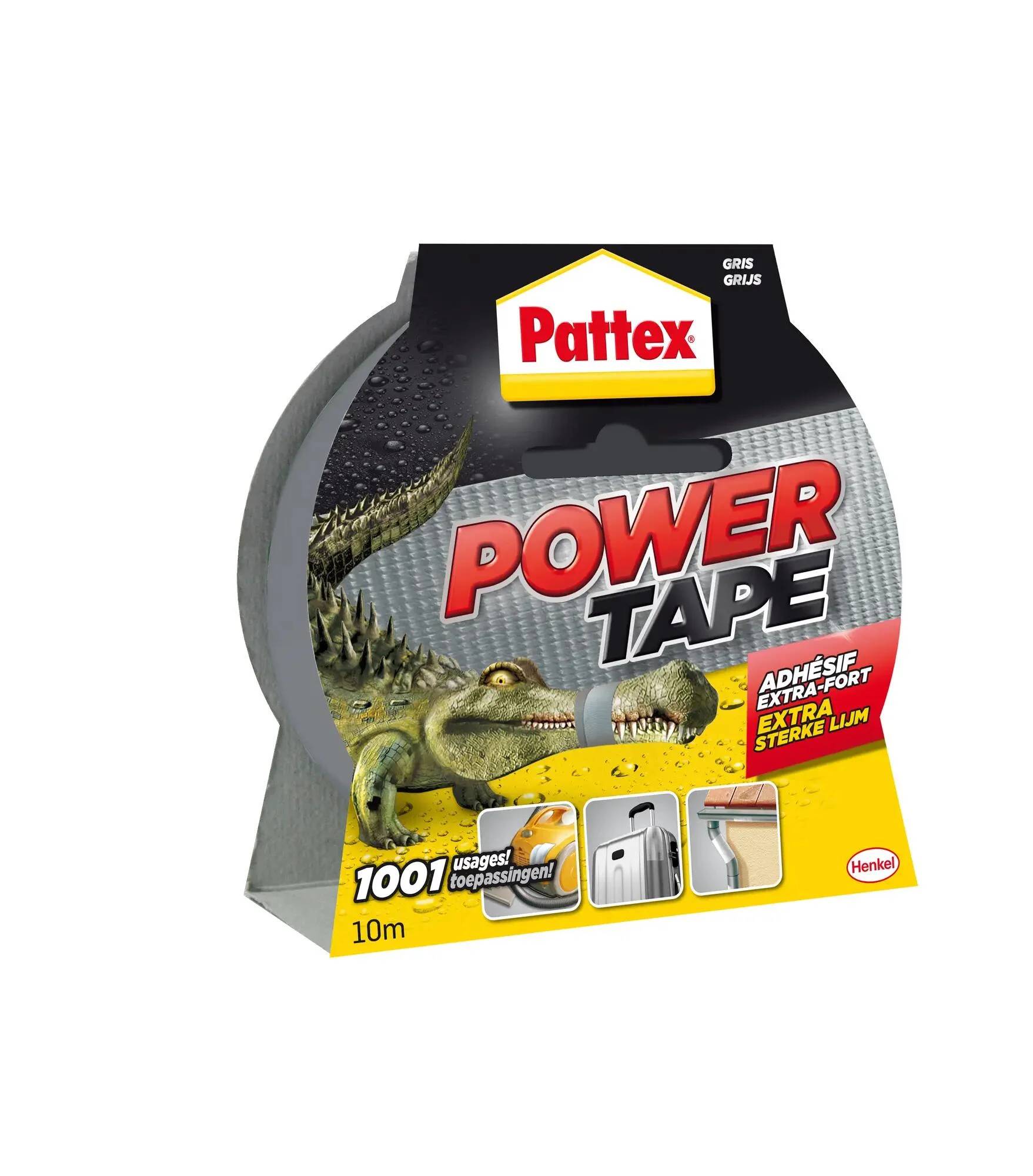 Ruban adhésif Power Tape Polyester Gris L 10 m PATTEX - Image 2
