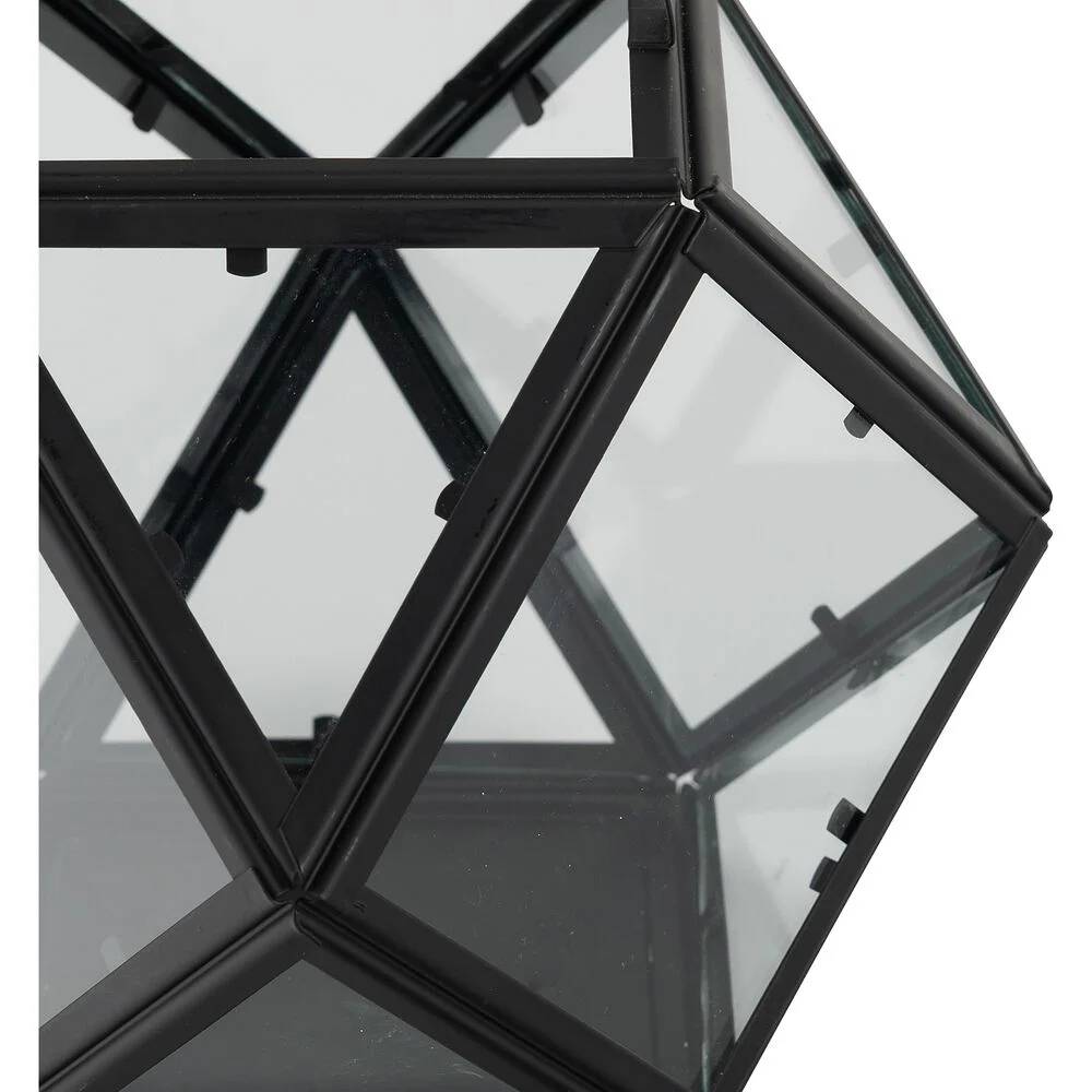 Lanterne Verre Noir L 21 x l 21 x H 16 cm – ALINEA - Image 3
