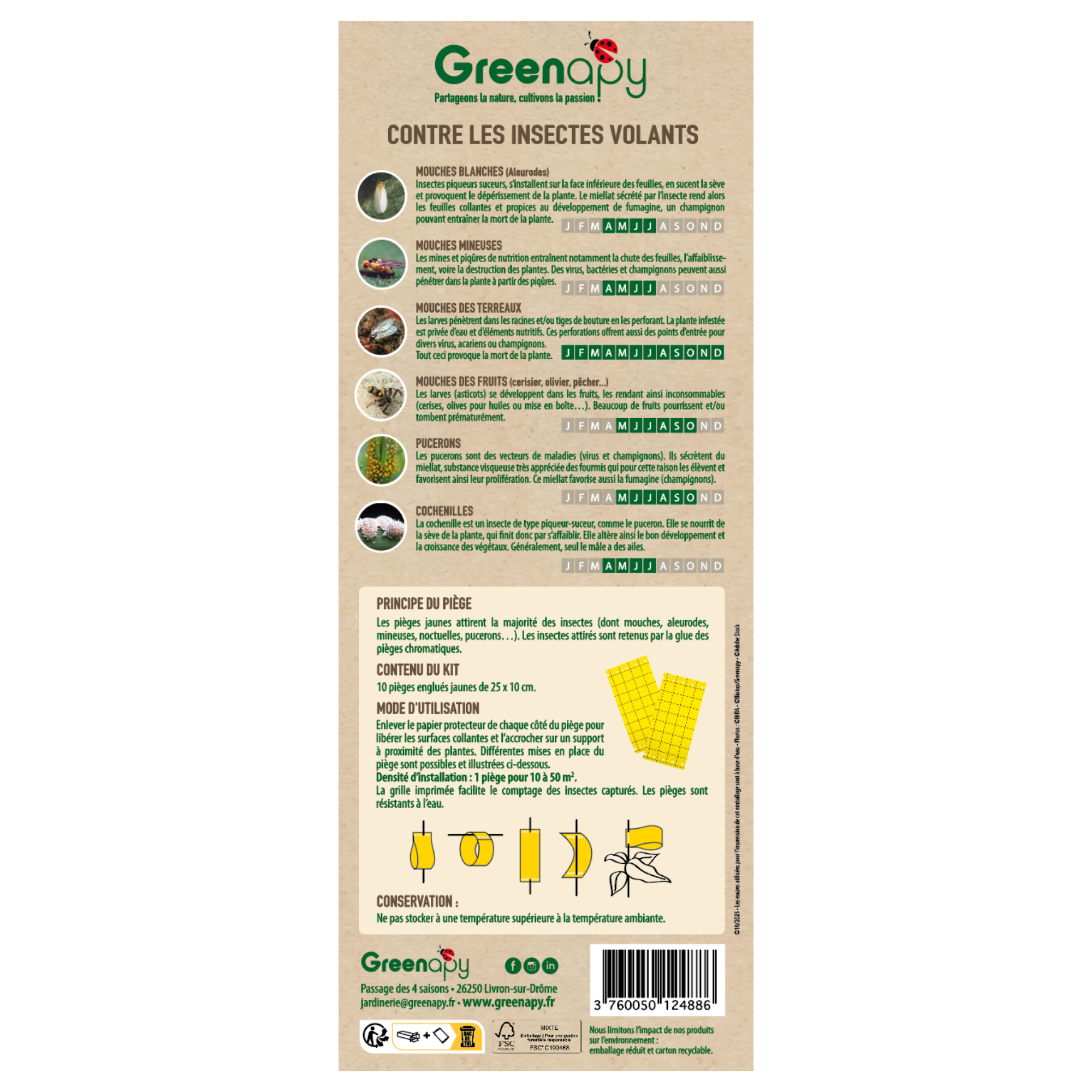 Biotop - Biotop - Piège collant jaune contre insectes ravageurs - Image 7