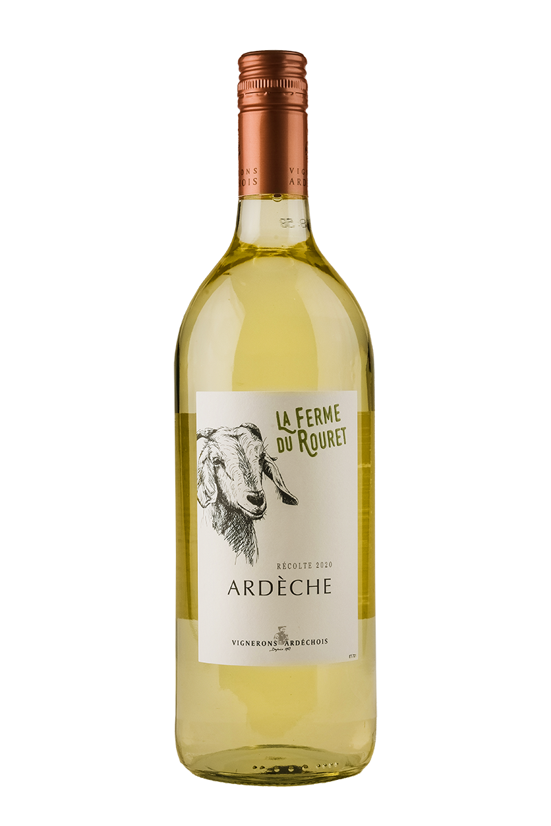Les Vignerons Ardechois - Vin blanc IGP Ardèche 75 cl - Ferme du Rouret