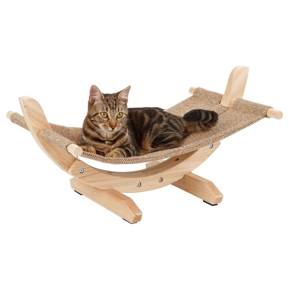 Hamac pour chats Siesta 2.0 bois lin marron 61 x 37 x 29 cm - KERBL - Image 3