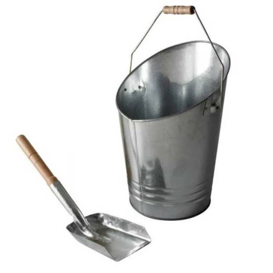 Seau à cendres métal galvanisé + pelle STARFEU - Image 2