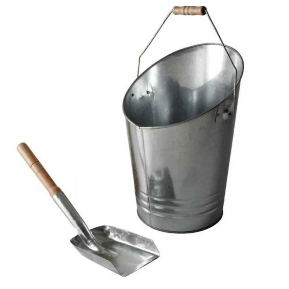 Seau à cendres métal galvanisé + pelle STARFEU - Image 2