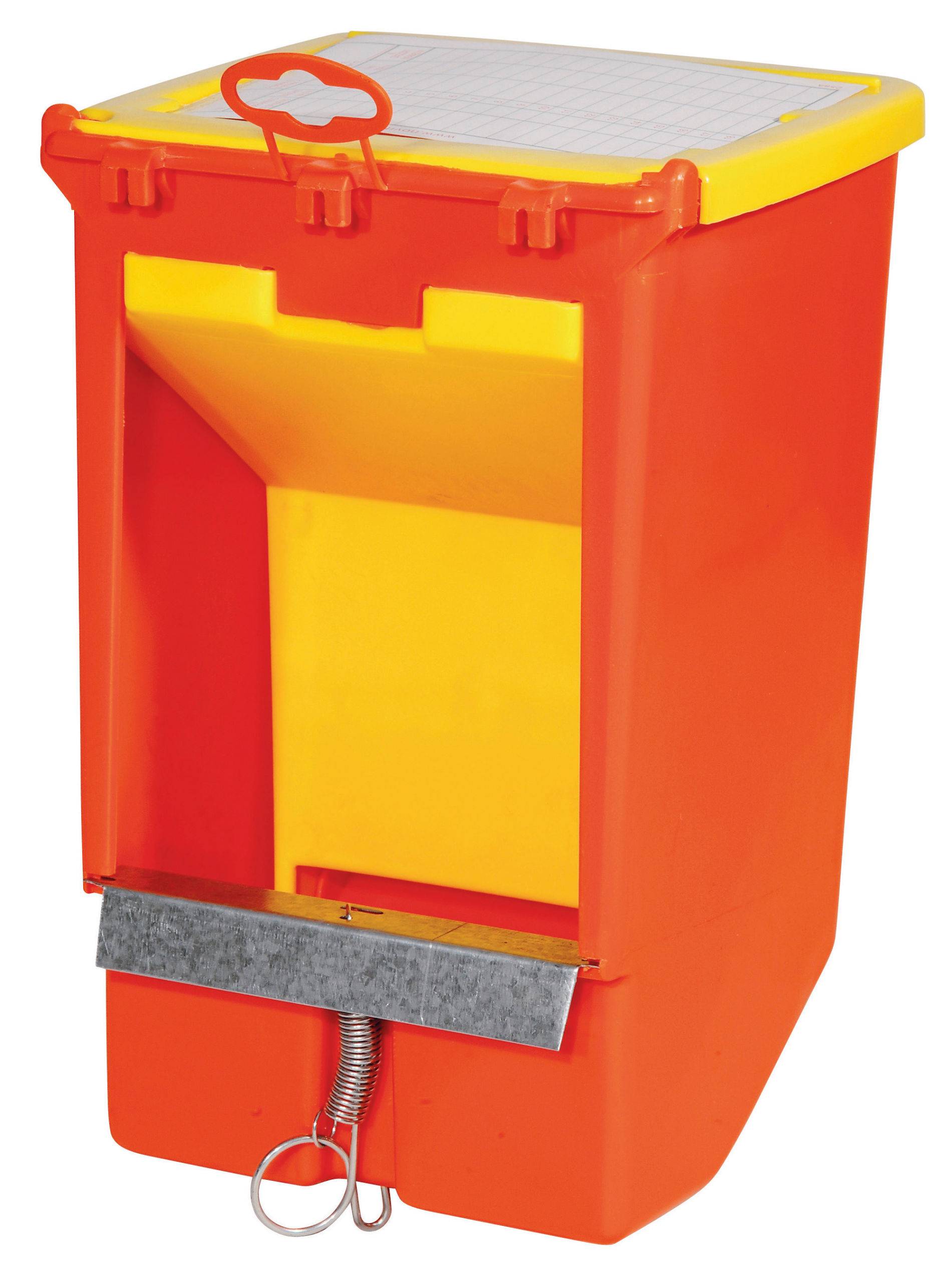 Trémie distributeur nourriture PVC métal 2,5 L 18 x 26 cm - Image 1