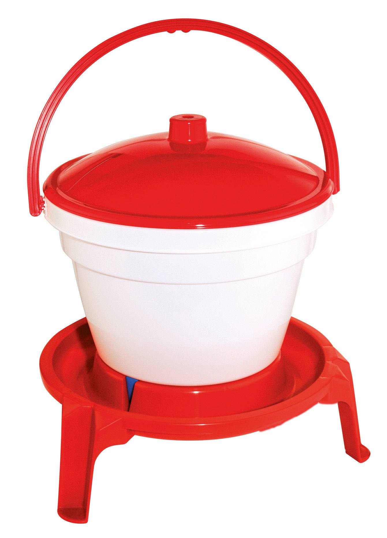 Abreuvoir à Volaille Plastique Blanc et Rouge 12 L – KERBL