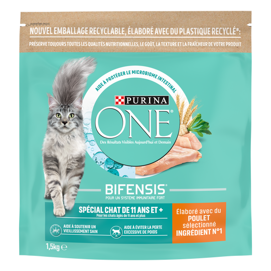Purina One - Croquettes chat de 11 ans+ poulet 1,5 kg – PURINA ONE - Image 1