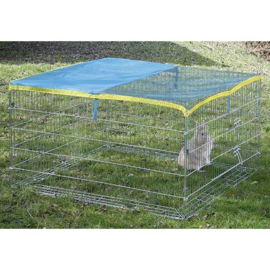 Cage à pâturer enclos grillagé zingué 115 x 115 x 65 cm - Image 10