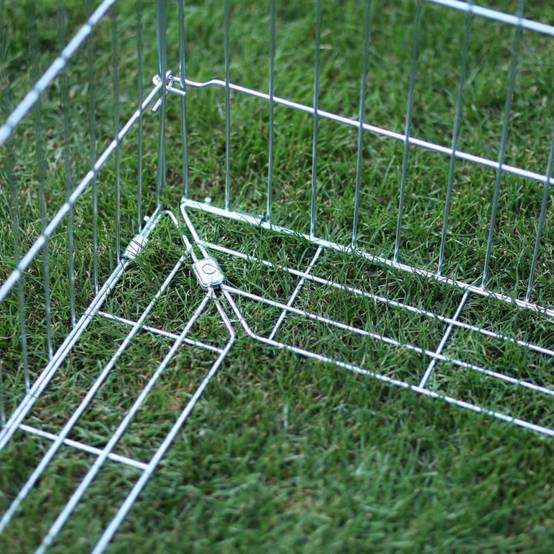 Cage à pâturer enclos grillagé zingué 115 x 115 x 65 cm - Image 2