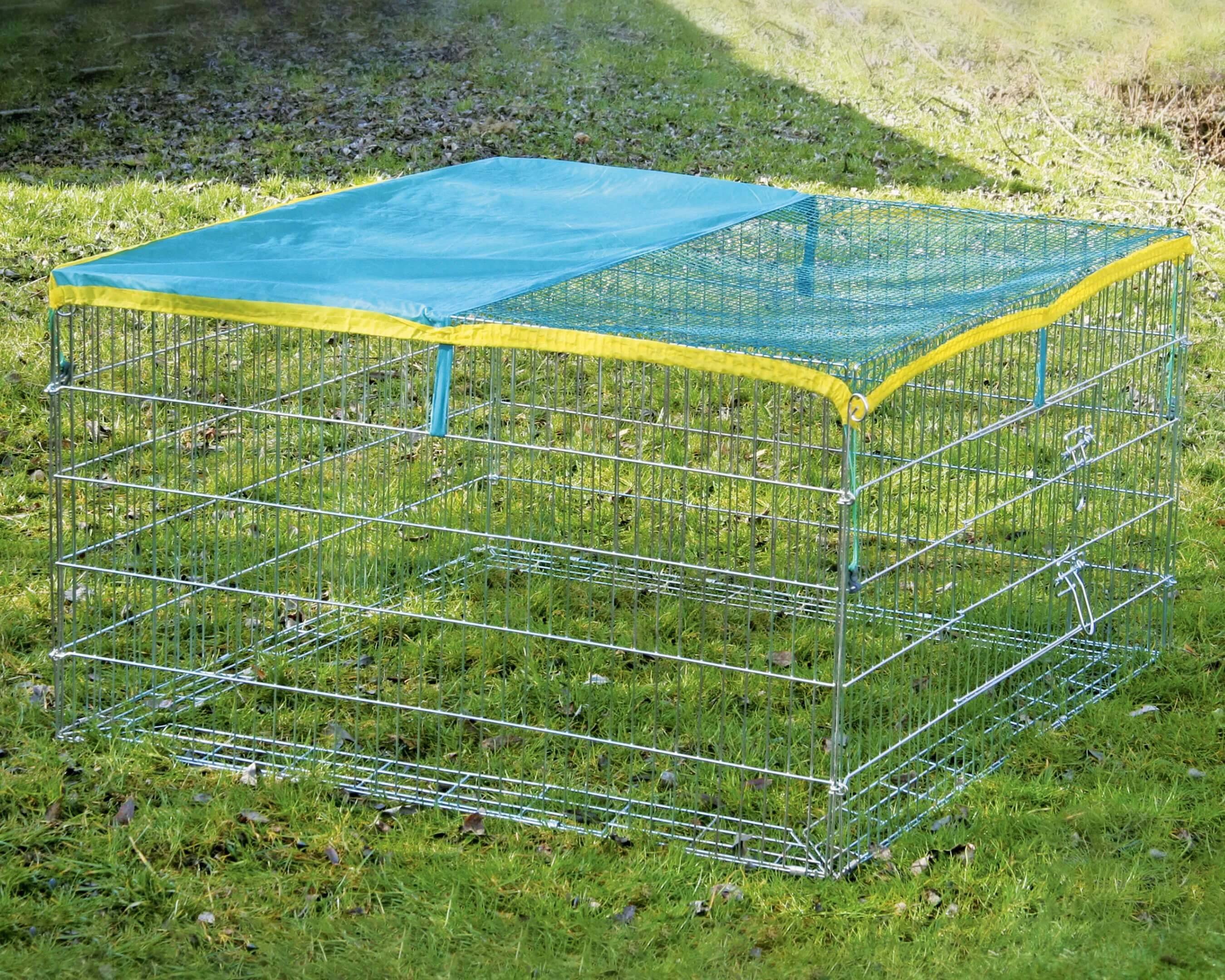 Cage à pâturer enclos grillagé zingué 115 x 115 x 65 cm - Image 9