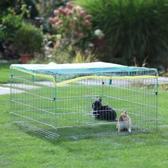 Cage à pâturer enclos grillagé zingué 115 x 115 x 65 cm - Image 3