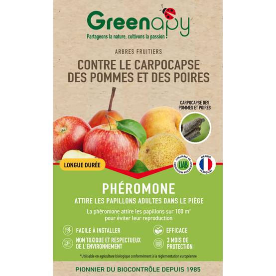 Biotop - Phéromone Carpocapse des pommes et des poires Cydia pomonella boîte d'1 capsule - BIOTOP - Image 1