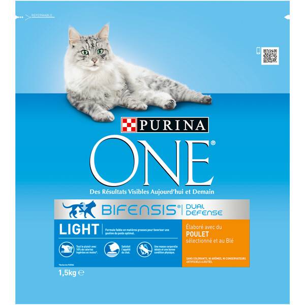 Purina One - Croquettes chat Light Poulet Blé 1,5kg - ONE - Image 2