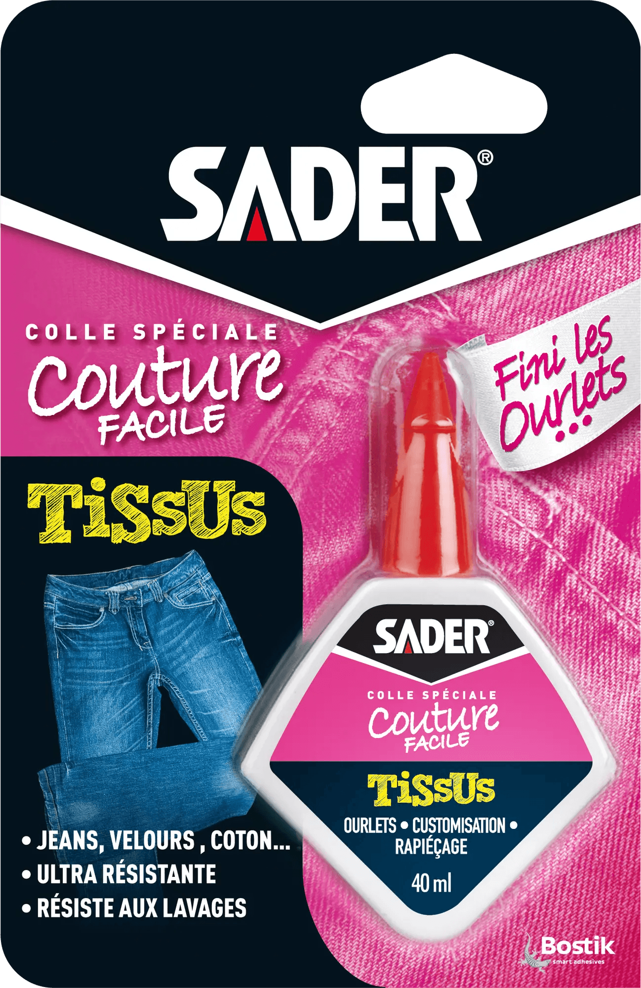 Colle liquide spéciale couture facile 40 ml - SADER - Image 1