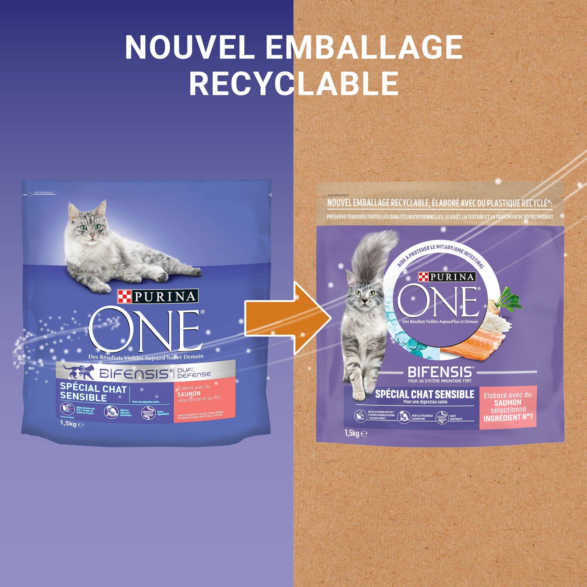 Purina One - Croquettes chat Sensible Saumon 1,5 kg - PURINA ONE - Image 2