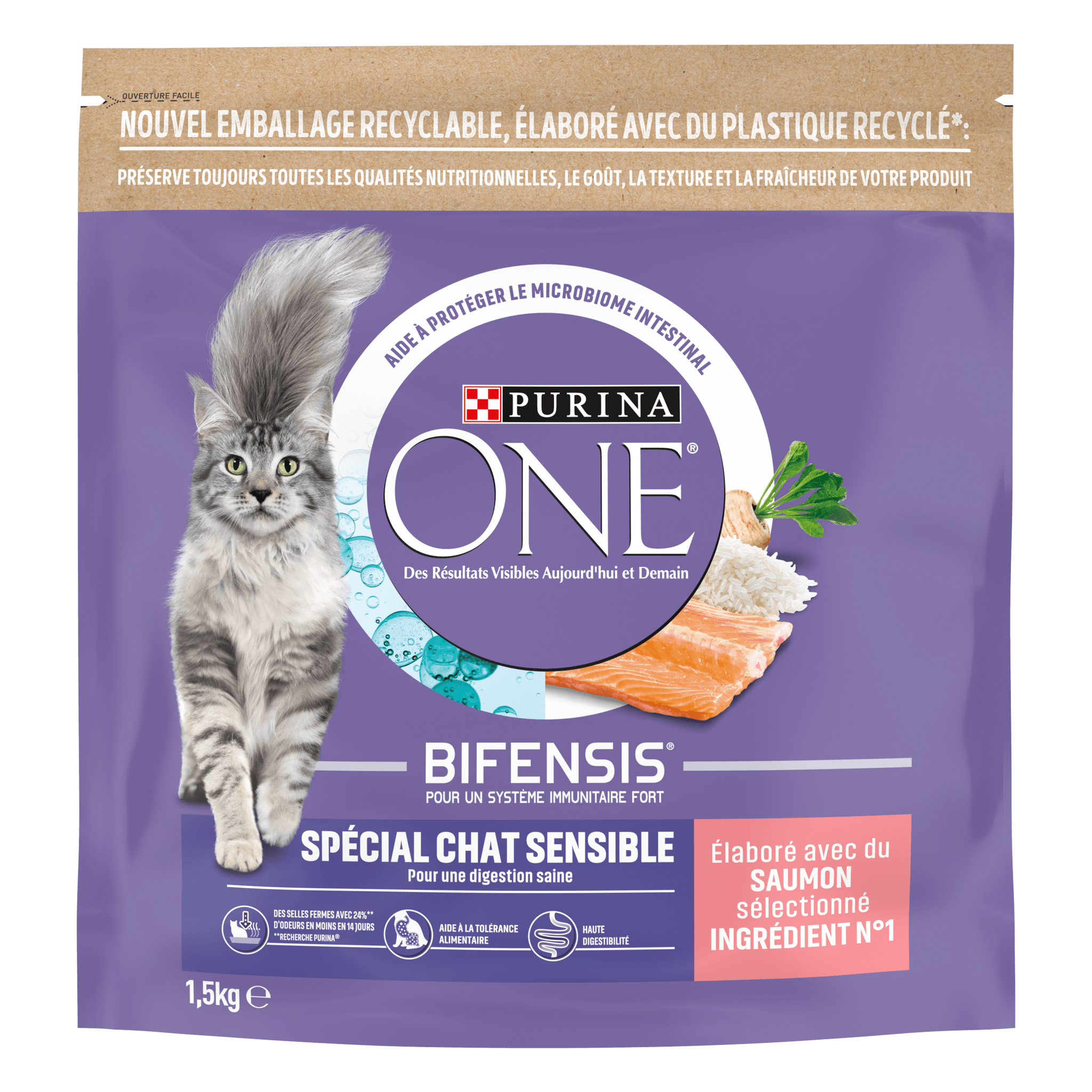 Purina One - Croquettes chat Sensible Saumon 1,5 kg - PURINA ONE - Image 8