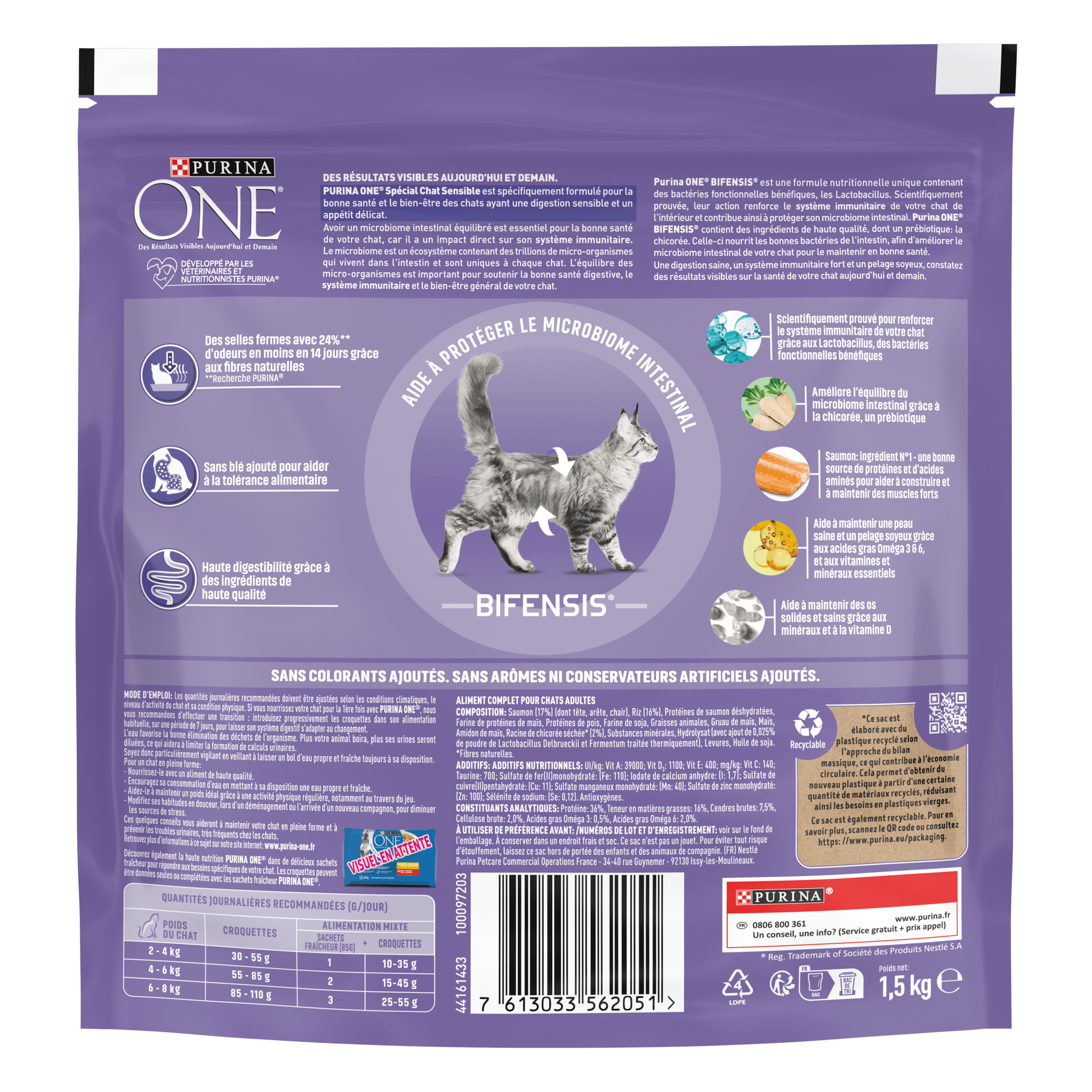 Purina One - Croquettes chat Sensible Saumon 1,5 kg - PURINA ONE - Image 5