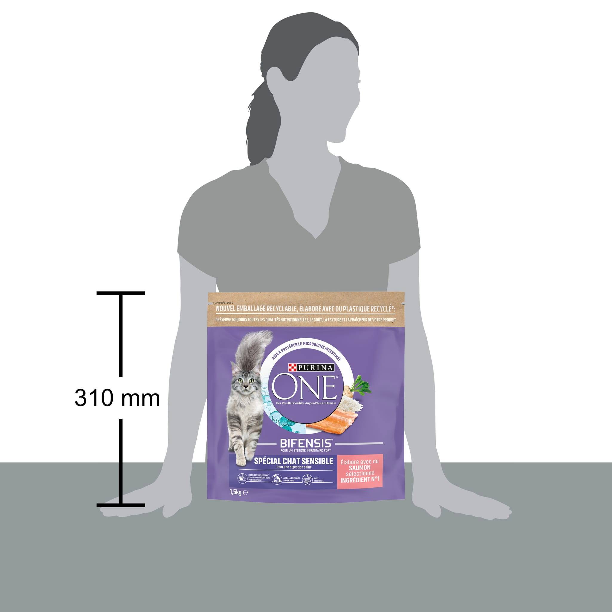 Purina One - Croquettes chat Sensible Saumon 1,5 kg - PURINA ONE - Image 3