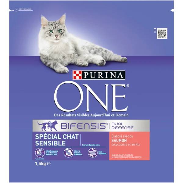 Purina One - Croquettes chat Sensible Saumon 1,5 kg - PURINA ONE - Image 1