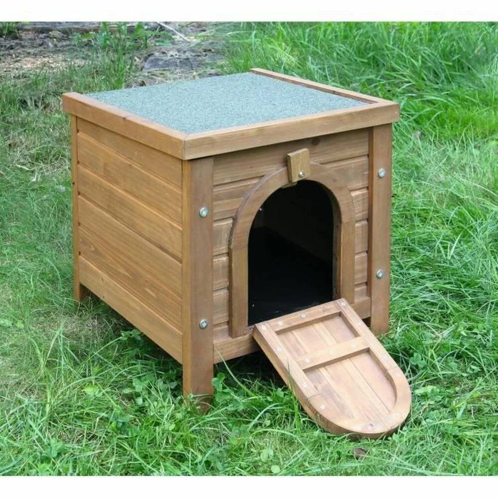 Maisonnette Pour Petits Animaux Bois Extérieur 36 x 36 x 40 cm - KERBL - Image 5