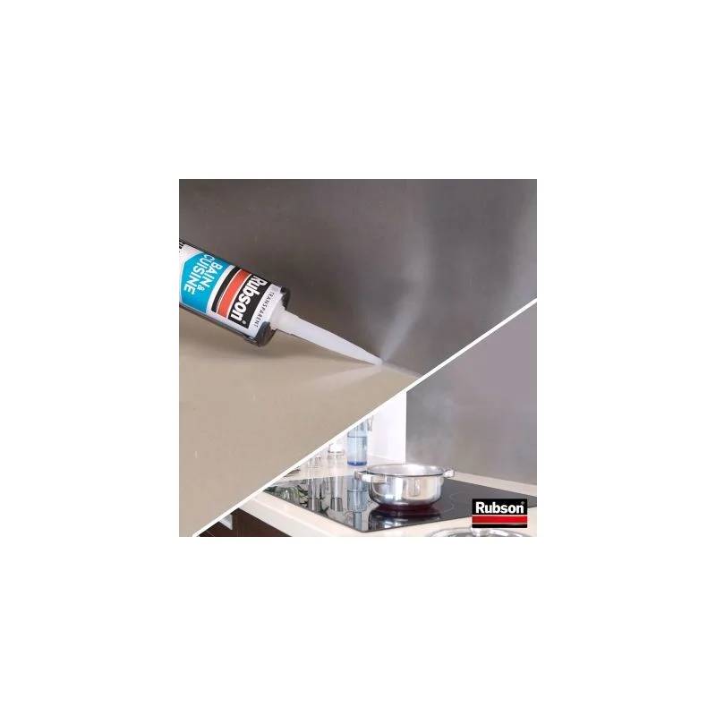 Mastic Cuisine & Bain Silicone Transparent 280mL RUBSON - Image 2