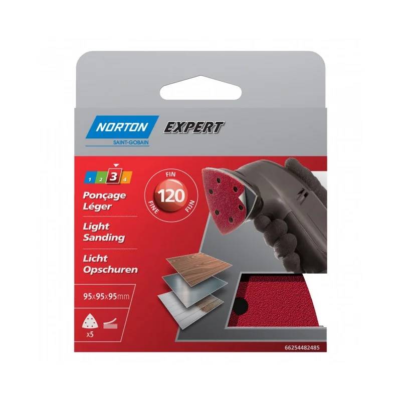 Patins triangles auto-agrippants perforés 95 mm (x5) NORTON - Image 3