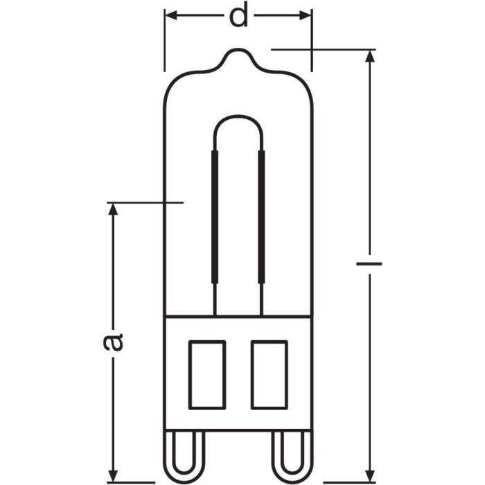 Ampoule halogène capsule acier blanc Ø14 mm L.43 mm - Osram - Image 8