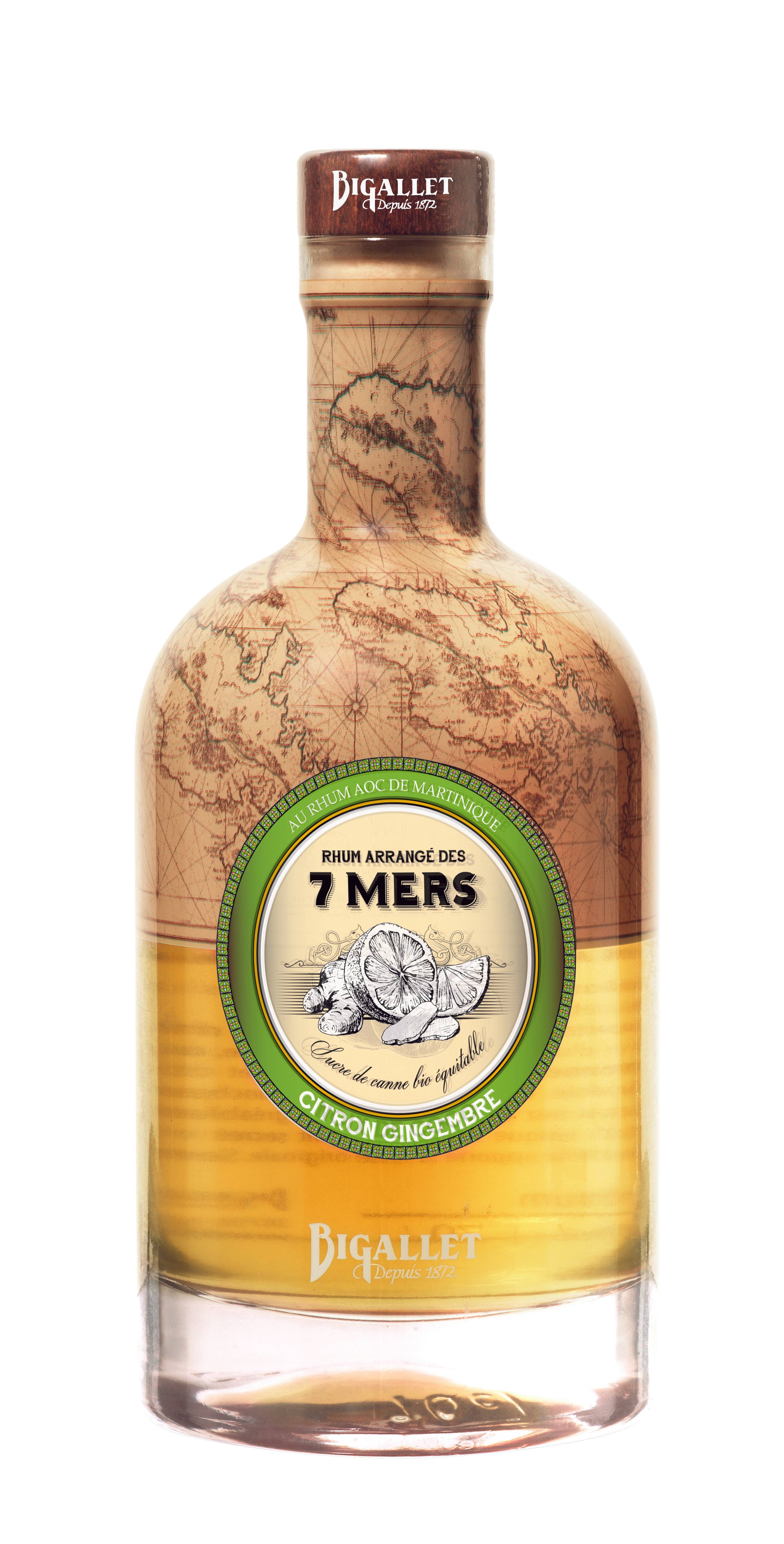 Bigallet - Rhum citron-gingembre 25° 70 cl - Bigallet