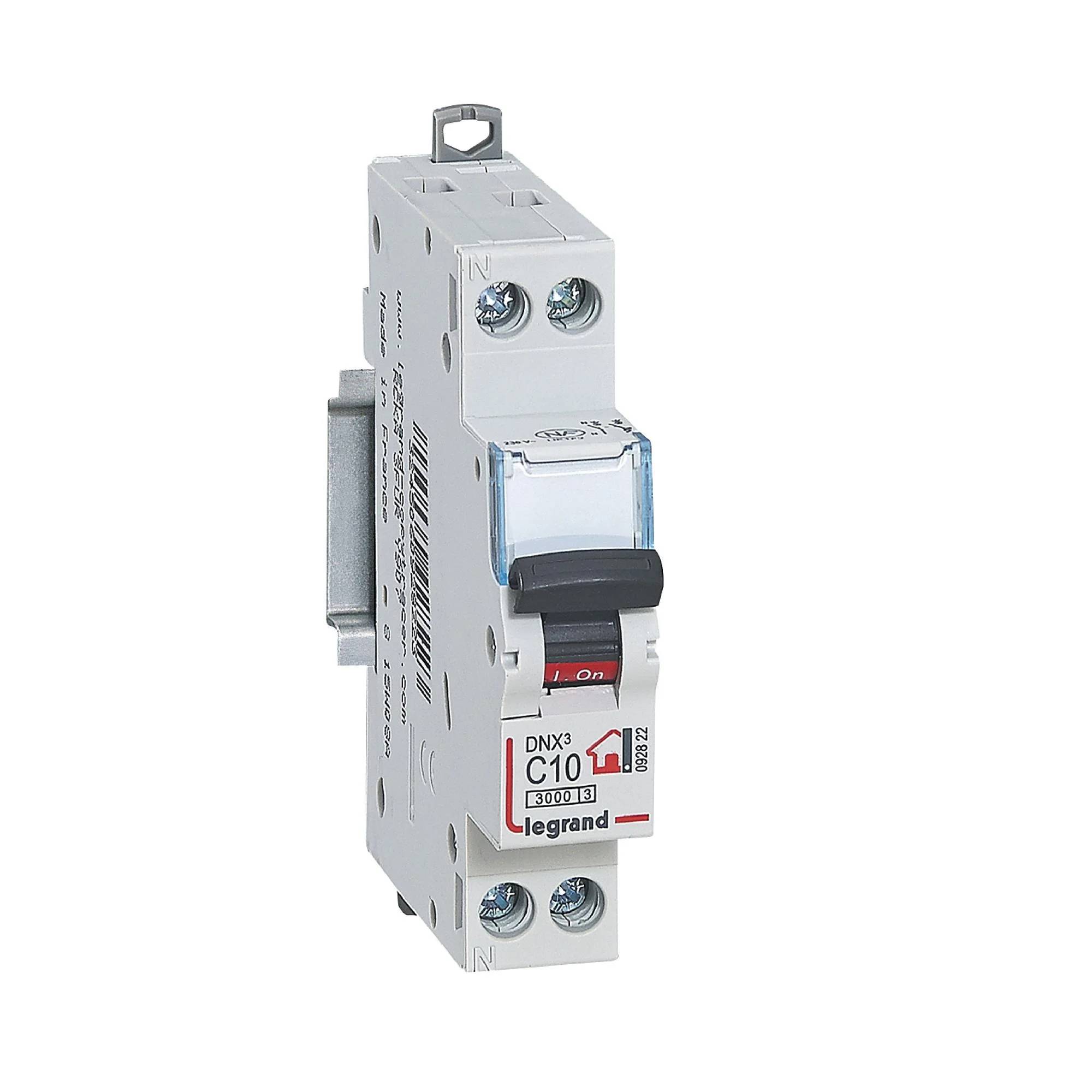 Disjoncteur DNX³ Phase + Neutre 10A - LEGRAND - Image 1