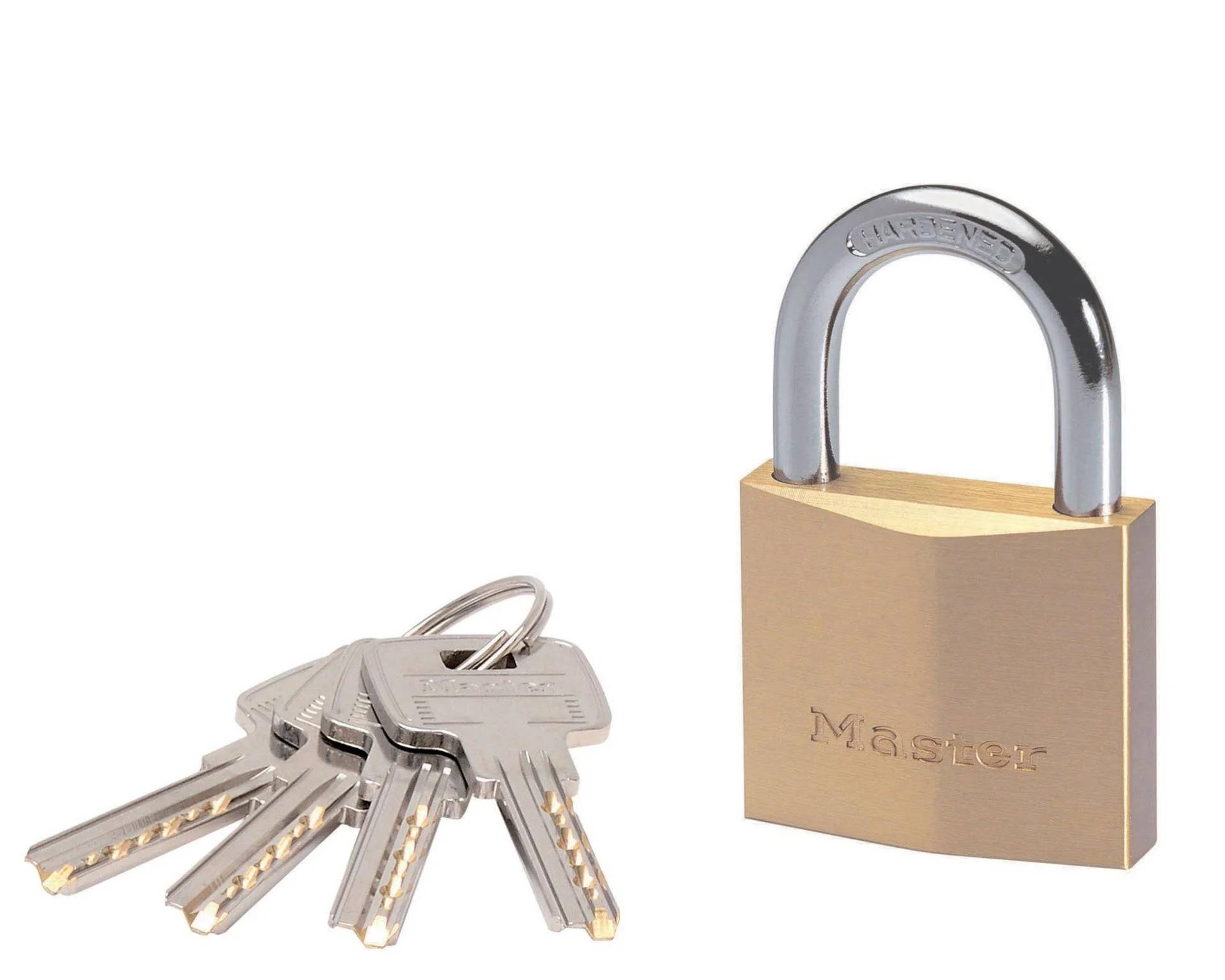 Cadenas à clé laiton massif doré 40mm 2940EURD - MASTER LOCK - Image 4