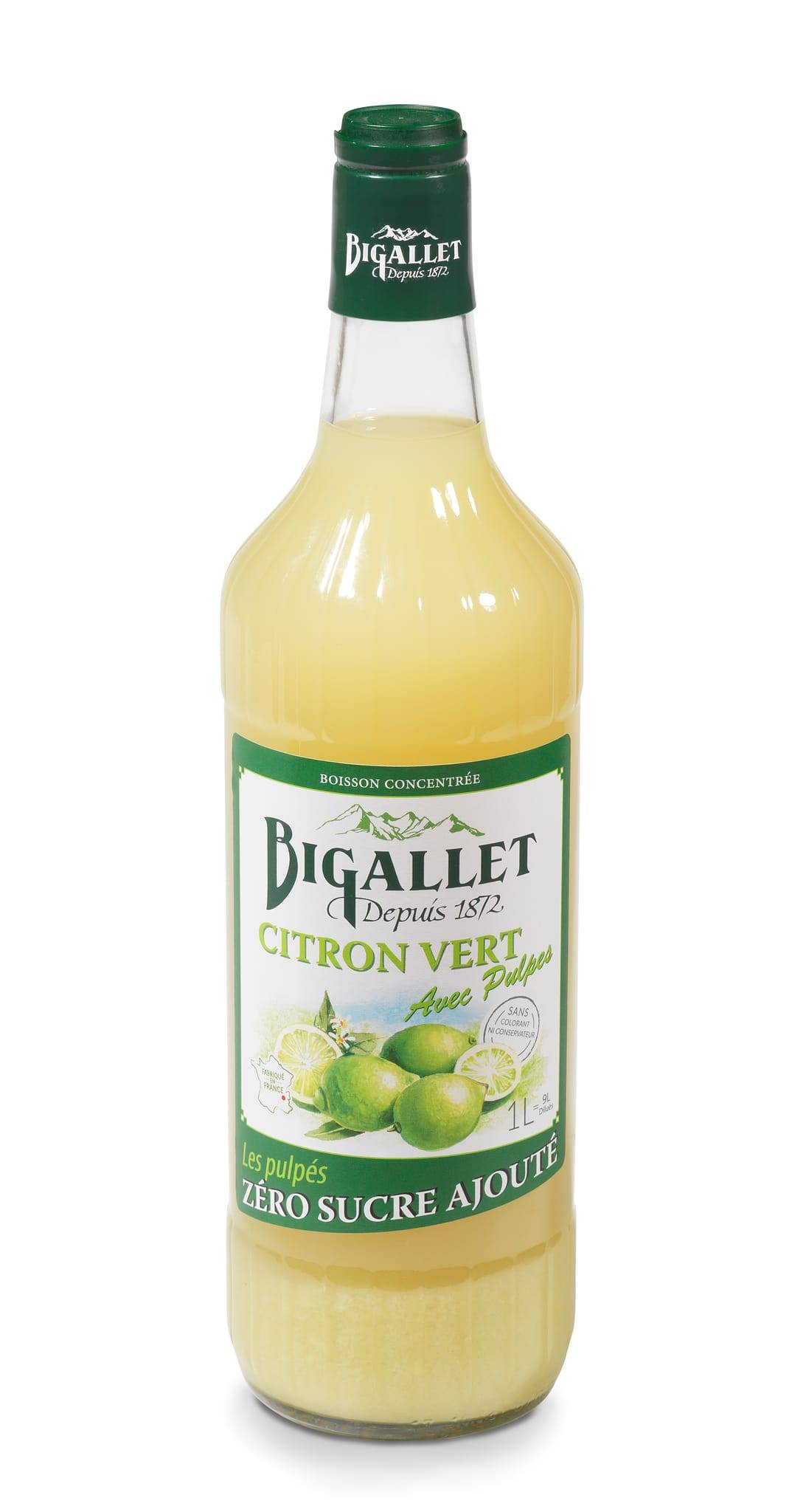 Bigallet - Sirop "Les pulpés" citron vert 1 L - Bigallet