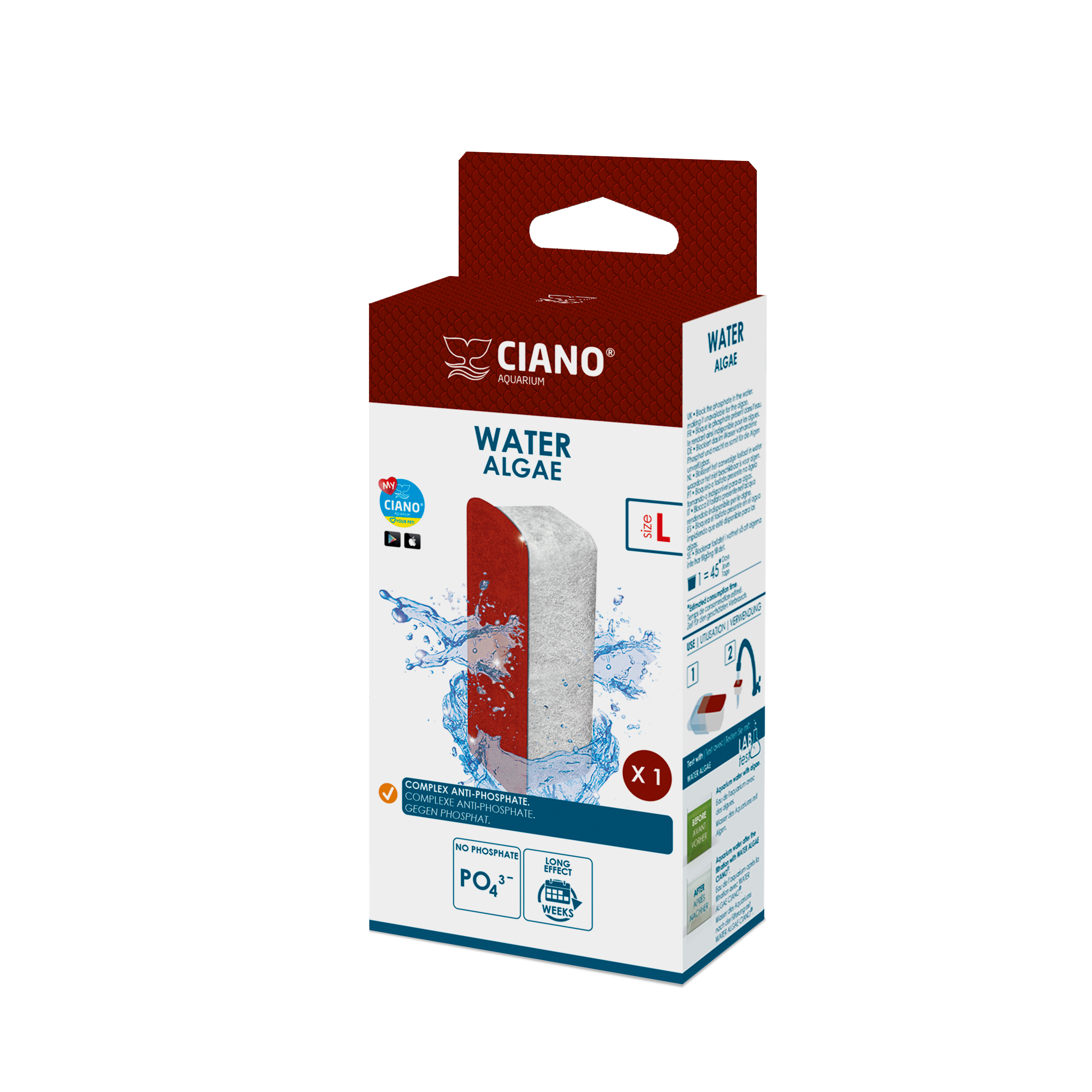 Ciano - Cartouche Stopalgae taille L pour filtre d'aquarium - Image 1