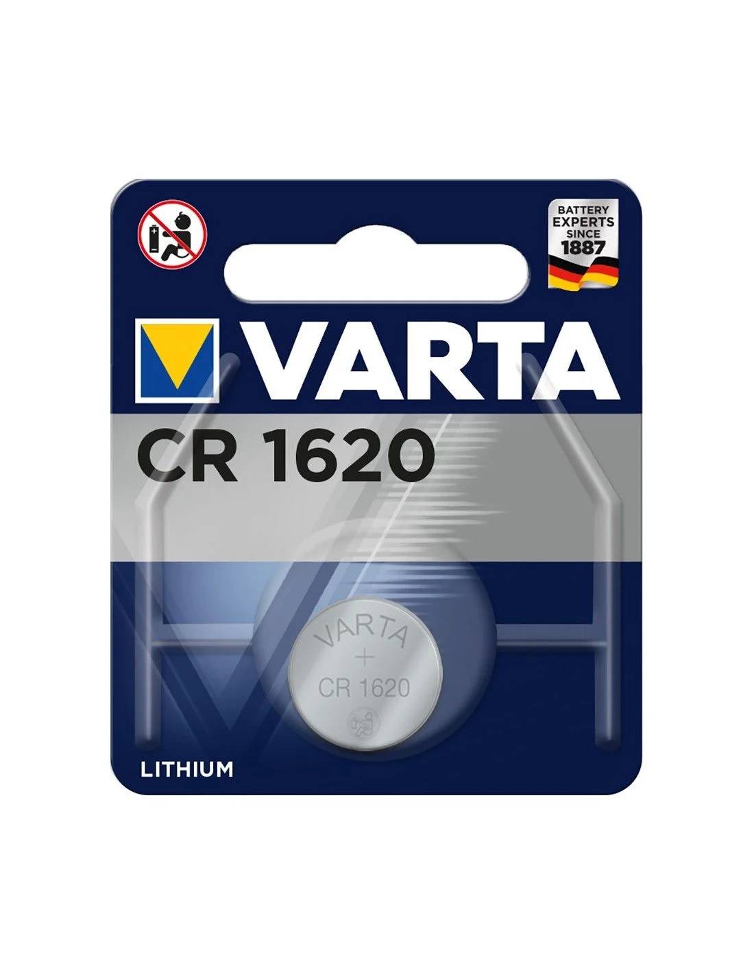 Pile bouton lithium CR 1620 3 V 70 mAh Ø 16 mm - VARTA - Image 3