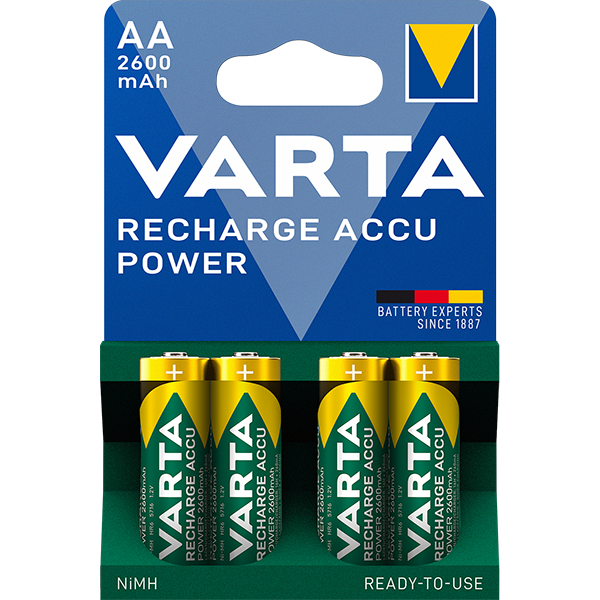 Piles Rechargeables LR06 2600mAh AA VARTA - Image 1