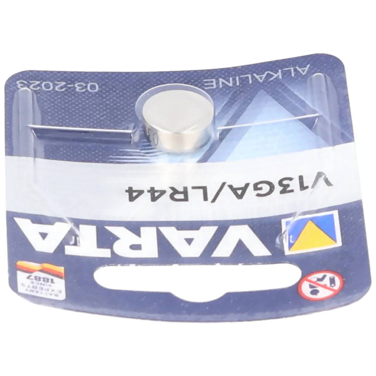 Pile bouton alcaline V13GA LR44 11,6 mm Ø 5,4 mm H - VARTA - Image 2