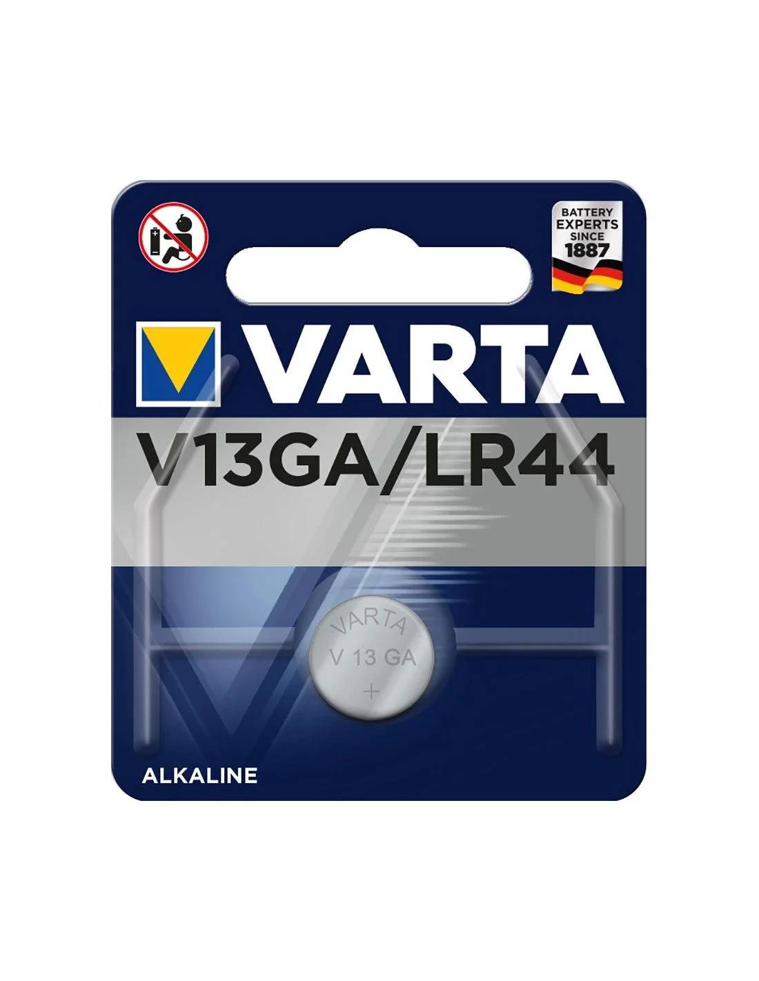Pile bouton alcaline V13GA LR44 11,6 mm Ø 5,4 mm H - VARTA - Image 4