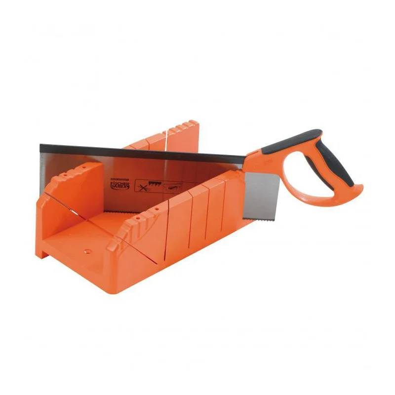 Boîte à onglet plinthes polystyrène + scie araser L350 X l120 X P75 mm - FISCHER DAREX