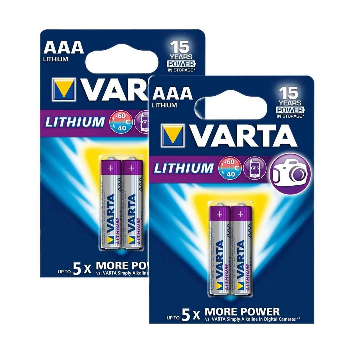 Pack 4 piles lithium non-rechargeables AA 1,5 V - VARTA - Image 5