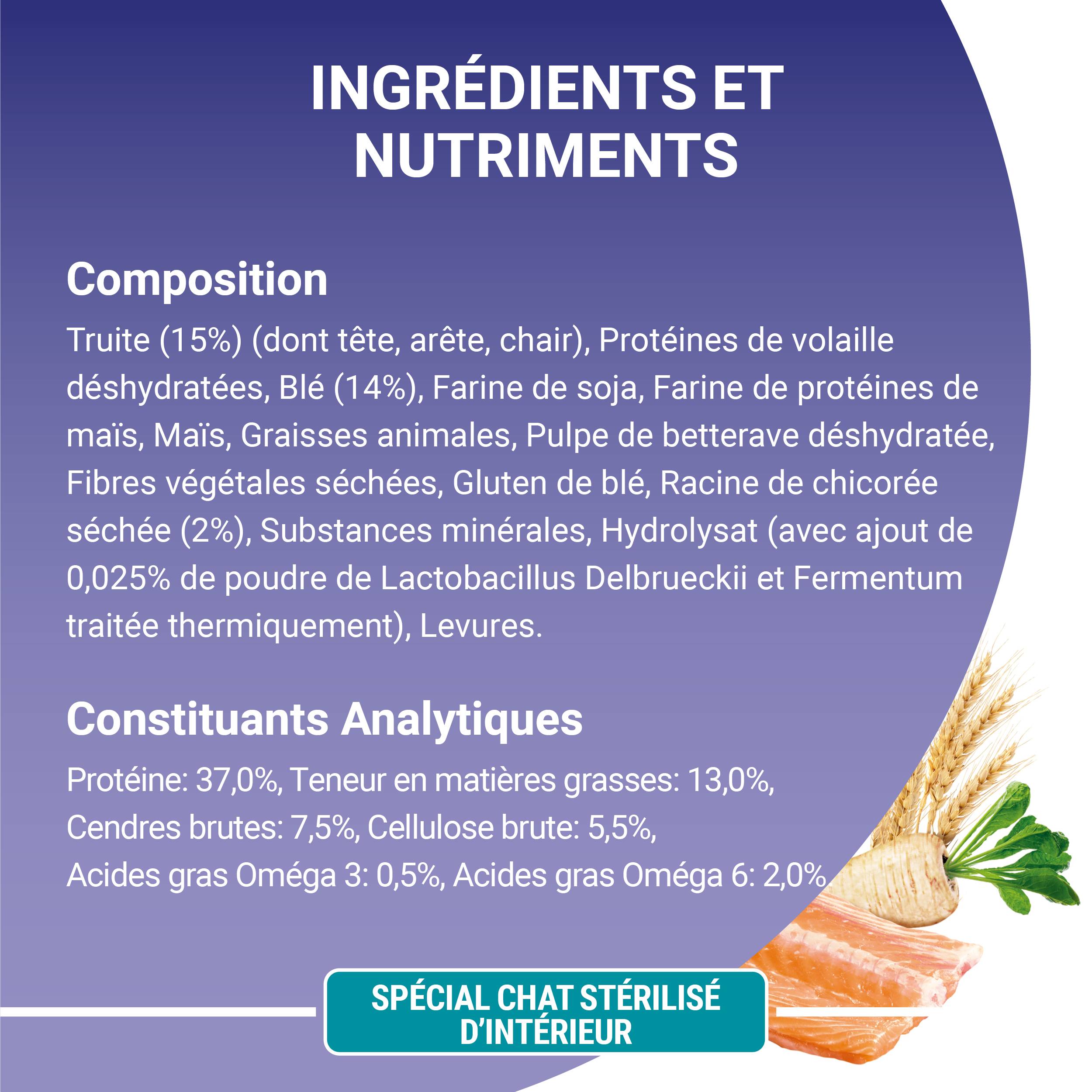 Purina One - Croquettes chat d'Intérieur Stérilisé Truite 3 kg - PURINA ONE - Image 8