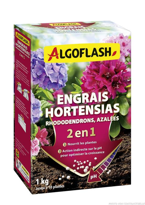 Algoflash - Engrais hortensias, rhododendrons, azalées spécial pH 1 kg - Algoflash