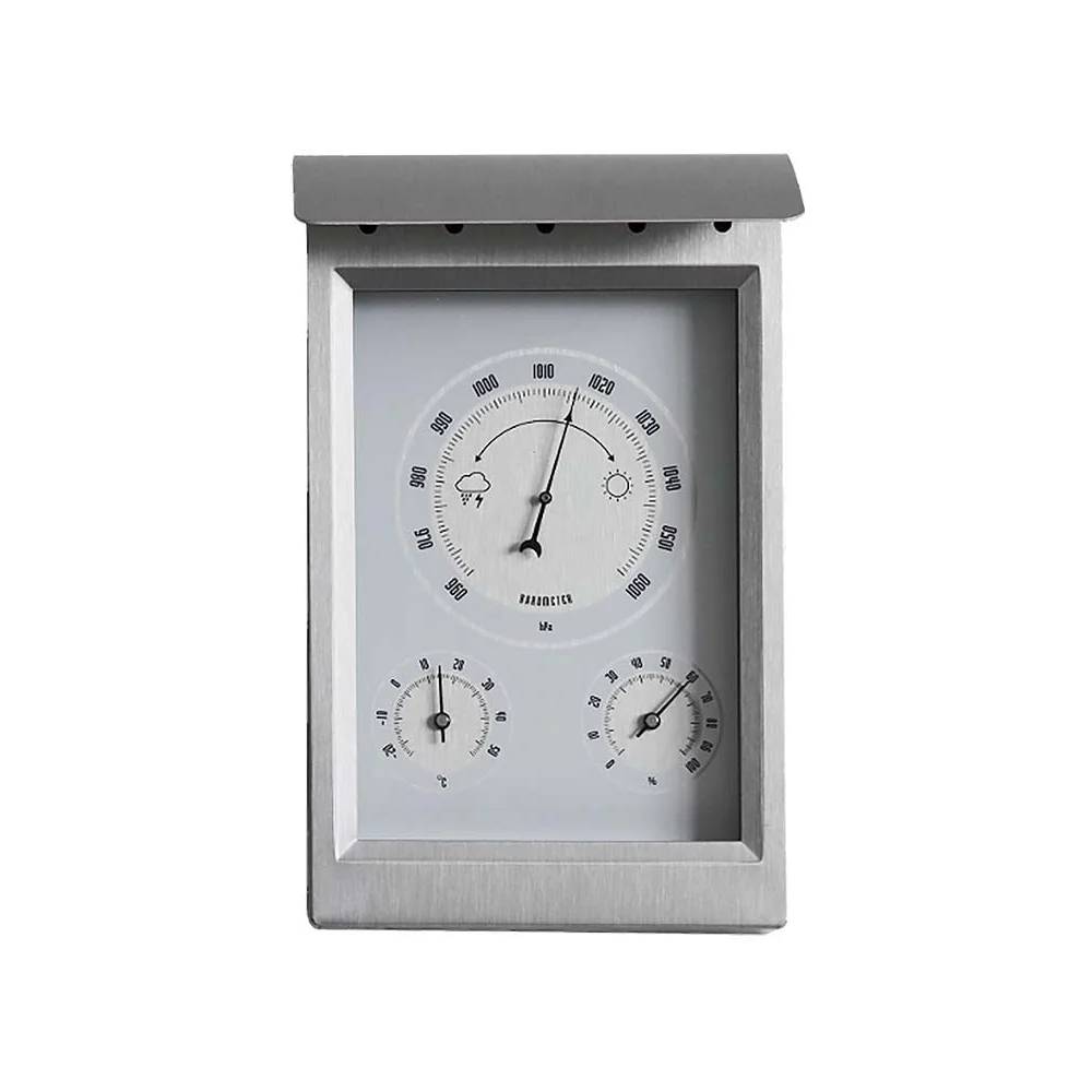 Stil - Station météo mécanique inox gris L. 23 x l. 13,70 x H. 7 cm – Stil - Image 1