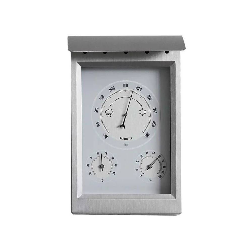 Stil - Station météo mécanique inox gris L. 23 x l. 13,70 x H. 7 cm – Stil - Image 2