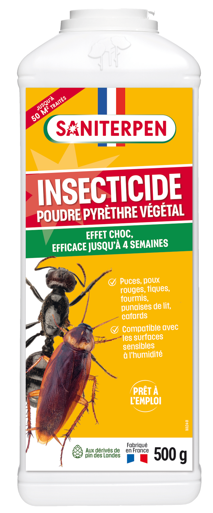 Saniterpen - Insecticide Poudre Pyrètre Végétal 500G - Saniterpen