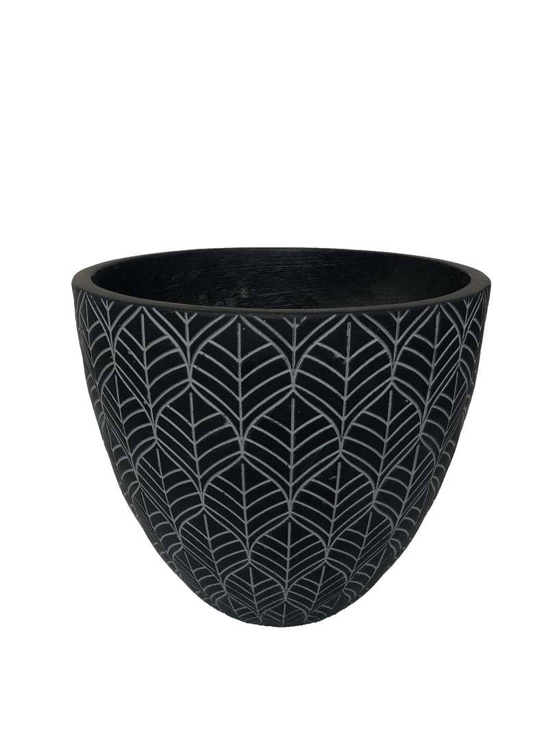 Ecloz - Pot rond pierre noir Ø 32 cm H 28 cm – ECLOZ