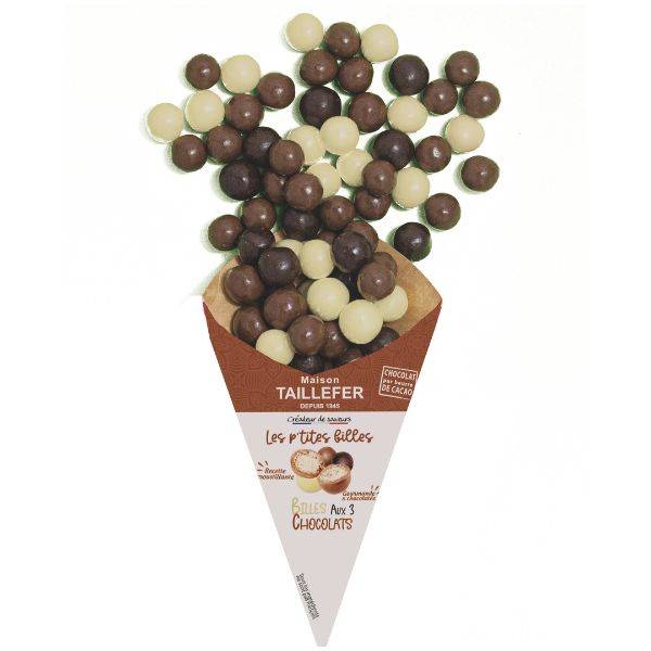 Maison Taillefer - Billes de céréales enrobées aux trois chocolats 140 g - Maison Taillefer