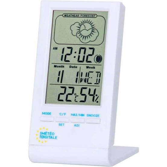 Stil - Station météo électronique intérieure plastique blanc H. 1,10 x L. 10,50 x P. 5,80 cm - Stil - Image 3