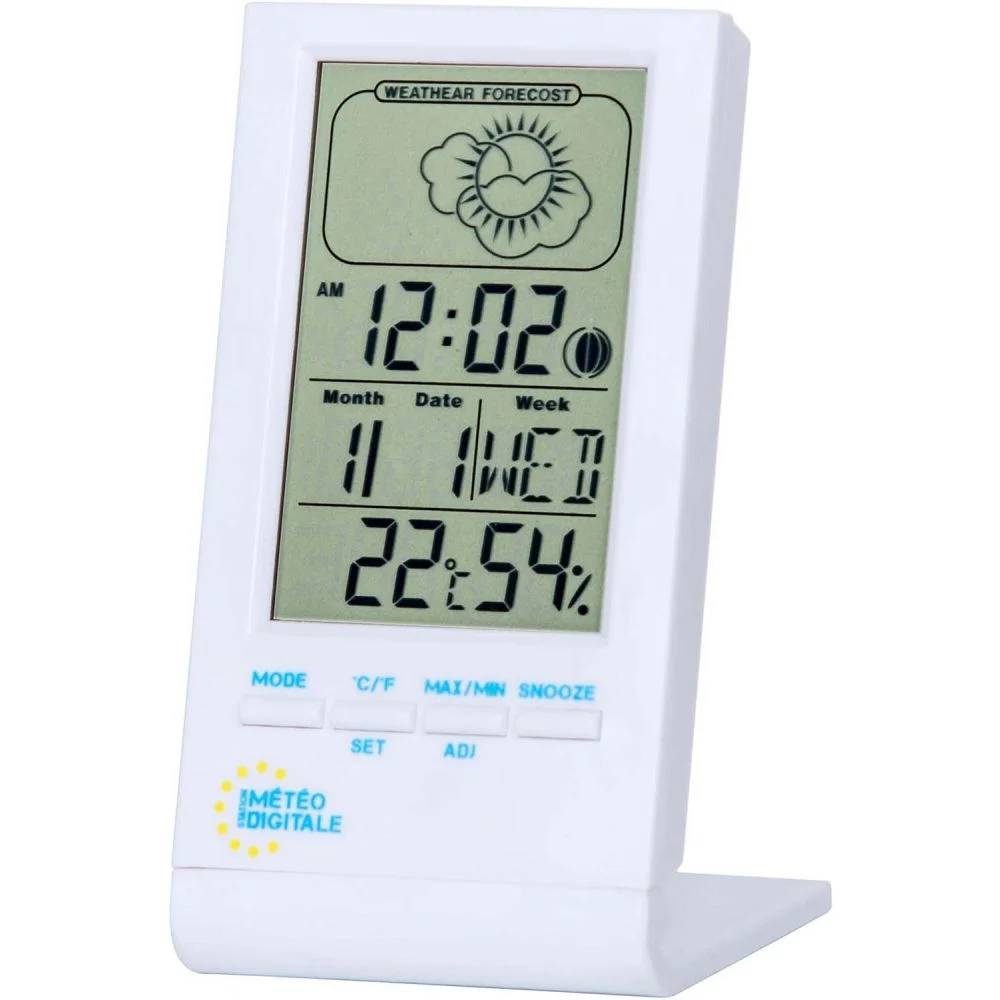 Stil - Station météo électronique intérieure plastique blanc H. 1,10 x L. 10,50 x P. 5,80 cm - Stil - Image 3
