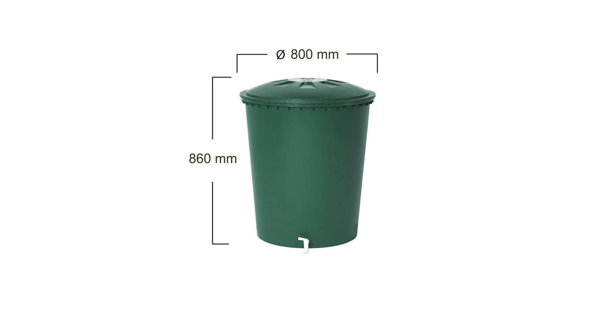 Garantia - Récupérateur d'eau de pluie 310L couvercle clipsable et son robinet inclus - GARANTIA - Image 2