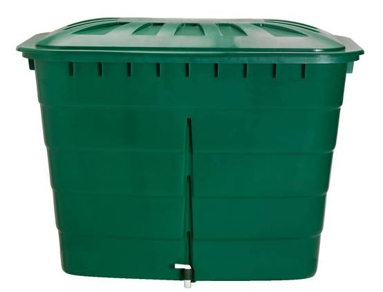 Garantia - Récupérateur d'eau de pluie 520L rectangulaire robinet et couvercle inclus vert - GARANTIA - Image 4