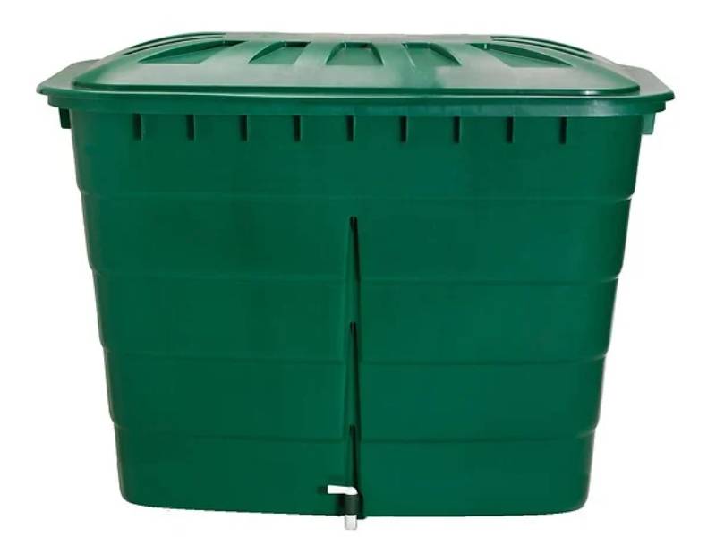 Garantia - Récupérateur d'eau de pluie 520L rectangulaire robinet et couvercle inclus vert - GARANTIA - Image 5